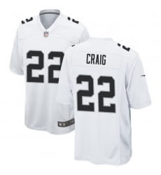 Men Las Vegas Raiders 22 Roger Craig Nike White Vapor Limited Jersey Men Las Vegas Raiders 22 Roger Craig Nike White Vapor Limited Jersey