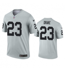 Men Las Vegas Raiders 23 Kenyan Drake Silver Inverted Legend Nike Jersey Men Las Vegas Raiders 23 Kenyan Drake Silver Inverted Legend Nike Jersey