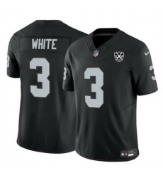 Men Las Vegas Raiders 3 Zamir White Black 2024 F U S E 65th Anniversary Patch Vapor Stitched Football Jersey Men Las Vegas Raiders 3 Zamir White Black 2024 F U S E 65th Anniversary Patch Vapor Stitched Football Jersey