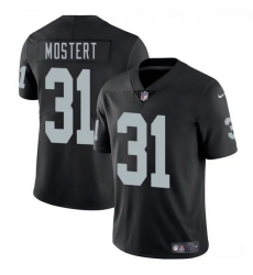 Men Las Vegas Raiders 31 Raheem Mostert Black 2025 Vapor Stitched Football Jersey