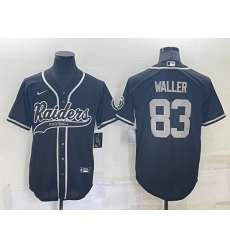 Men Las Vegas Raiders 83 Darren Waller Black Cool Base Stitched Baseball Jersey Men Las Vegas Raiders 83 Darren Waller Black Cool Base Stitched Baseball Jersey
