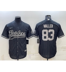 Men Las Vegas Raiders 83 Darren Waller Black With Patch Cool Base Stitched Baseball Jersey Men Las Vegas Raiders 83 Darren Waller Black With Patch Cool Base Stitched Baseball Jersey