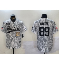 Men Las Vegas Raiders 89 Brock Bowers 2024 Arctic Camo Salute To Service Stitched Baseball Jersey 3 Men Las Vegas Raiders 89 Brock Bowers 2024 Arctic Camo Salute To Service Stitched Baseball Jersey 3