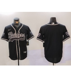 Men Las Vegas Raiders Black Team Blank Patch Cool Base Stitched Baseball Jersey 002 Men Las Vegas Raiders Black Team Blank Patch Cool Base Stitched Baseball Jersey 002