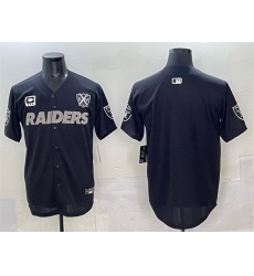 Men Las Vegas Raiders Blank Black With Nevada Silver Stat Patch And 65th Anniversary Patch 3 Star C Patch Stitched Baseball Jersey Men Las Vegas Raiders Blank Black With Nevada Silver Stat Patch And 65th Anniversary Patch 3 Star C Patch Stitched Baseball Jersey