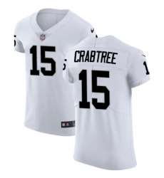 Men Nike Raiders #15 Michael Crabtree White Stitched NFL Vapor Untouchable Elite Jersey Men Nike Raiders #15 Michael Crabtree White Stitched NFL Vapor Untouchable Elite Jersey