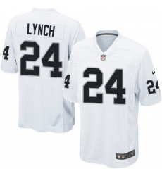Mens Nike Oakland Raiders 24 Marshawn Lynch Game White NFL Jersey Mens Nike Oakland Raiders 24 Marshawn Lynch Game White NFL Jersey