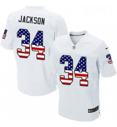 Mens Nike Oakland Raiders 34 Bo Jackson Elite White Road USA Flag Fashion NFL Jersey Mens Nike Oakland Raiders 34 Bo Jackson Elite White Road USA Flag Fashion NFL Jersey