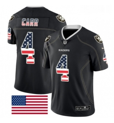 Mens Nike Oakland Raiders 4 Derek Carr Limited Black Rush USA Flag NFL Jersey Mens Nike Oakland Raiders 4 Derek Carr Limited Black Rush USA Flag NFL Jersey