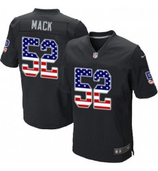 Mens Nike Oakland Raiders 52 Khalil Mack Elite Black Home USA Flag Fashion NFL Jersey Mens Nike Oakland Raiders 52 Khalil Mack Elite Black Home USA Flag Fashion NFL Jersey
