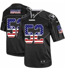 Mens Nike Oakland Raiders 52 Khalil Mack Elite Black USA Flag Fashion NFL Jersey Mens Nike Oakland Raiders 52 Khalil Mack Elite Black USA Flag Fashion NFL Jersey