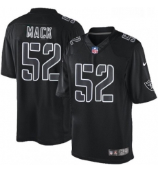 Mens Nike Oakland Raiders 52 Khalil Mack Limited Black Impact NFL Jersey Mens Nike Oakland Raiders 52 Khalil Mack Limited Black Impact NFL Jersey