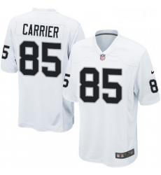 Mens Nike Oakland Raiders 85 Derek Carrier Game White NFL Jersey Mens Nike Oakland Raiders 85 Derek Carrier Game White NFL Jersey