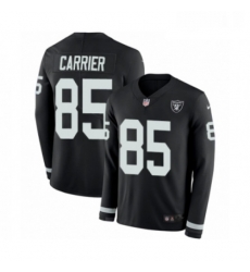 Mens Nike Oakland Raiders 85 Derek Carrier Limited Black Therma Long Sleeve NFL Jersey Mens Nike Oakland Raiders 85 Derek Carrier Limited Black Therma Long Sleeve NFL Jersey