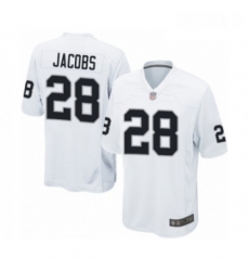 Mens Oakland Raiders 28 Josh Jacobs Game White Football Jersey Mens Oakland Raiders 28 Josh Jacobs Game White Football Jersey