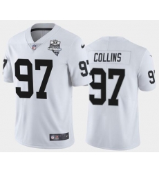 Men's Oakland Raiders White #97 Maliek Collins 2020 Inaugural Season Vapor Limited Stitched NFL Jersey Men's Oakland Raiders White #97 Maliek Collins 2020 Inaugural Season Vapor Limited Stitched NFL Jersey