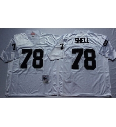 Mitchell And Ness Raiders #78 shell White Throwback Stitched NFL Jersey Mitchell And Ness Raiders #78 shell White Throwback Stitched NFL Jersey