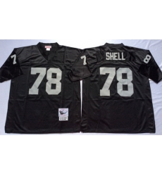 Mitchell And Ness Raiders #78 shell balck Throwback Stitched NFL Jersey Mitchell And Ness Raiders #78 shell balck Throwback Stitched NFL Jersey