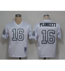 NFL Jerseys Oakland Raiders 16 Jim Plunkett White throwback(Silver Number) NFL Jerseys Oakland Raiders 16 Jim Plunkett White throwback(Silver Number)