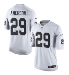 NFL Oakland Raiders #29 David Amerson White Elite Jersey NFL Oakland Raiders #29 David Amerson White Elite Jersey