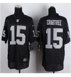 New Oakland Raiders #15 Michael Crabtree Black Team Color Men Stitched NFL Elite jersey New Oakland Raiders #15 Michael Crabtree Black Team Color Men Stitched NFL Elite jersey
