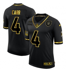 Nike Las Vegas Raiders 4 Derek Carr Black Gold 2020 Salute To Service Limited Jersey Nike Las Vegas Raiders 4 Derek Carr Black Gold 2020 Salute To Service Limited Jersey