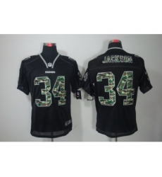 Nike Oakland Raiders 34 Bo Jackson Black Lights Out Elite Camo Number NFL Jersey Nike Oakland Raiders 34 Bo Jackson Black Lights Out Elite Camo Number NFL Jersey
