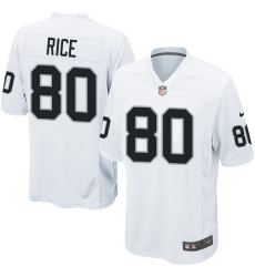 Nike Oakland Raiders #80 Jerry Rice White Elite NFL Jersey Nike Oakland Raiders #80 Jerry Rice White Elite NFL Jersey
