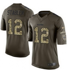 Nike Raiders #12 Kenny Stabler Green Mens Stitched NFL Limited Salute to Service Jersey Nike Raiders #12 Kenny Stabler Green Mens Stitched NFL Limited Salute to Service Jersey