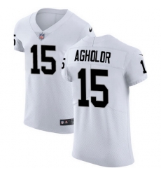 Nike Raiders 15 Nelson Agholor White Men Stitched NFL New Elite Jersey Nike Raiders 15 Nelson Agholor White Men Stitched NFL New Elite Jersey