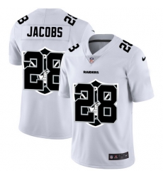 Nike Raiders 28 Josh Jacobs White Shadow Logo Limited Jersey Nike Raiders 28 Josh Jacobs White Shadow Logo Limited Jersey