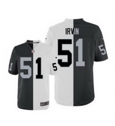 Nike Raiders #51 Bruce Irvin White Black Mens Stitched NFL Elite Split Jersey Nike Raiders #51 Bruce Irvin White Black Mens Stitched NFL Elite Split Jersey