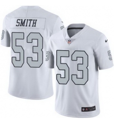 Nike Raiders #53 Malcolm Smith White Mens Stitched NFL Limited Rush Jersey Nike Raiders #53 Malcolm Smith White Mens Stitched NFL Limited Rush Jersey