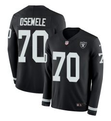 Nike Raiders #70 Kelechi Osemele Black Team Color Men Stitched NFL Limited Therma Long Sleeve Jersey Nike Raiders #70 Kelechi Osemele Black Team Color Men Stitched NFL Limited Therma Long Sleeve Jersey