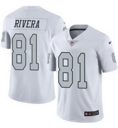 Nike Raiders #81 Mychal Rivera White Mens Stitched NFL Limited Rush Jersey Nike Raiders #81 Mychal Rivera White Mens Stitched NFL Limited Rush Jersey
