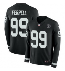 Nike Raiders 99 Clelin Ferrell Black Team Color Men Stitched NFL Limited Therma Long Sleeve Jersey Nike Raiders 99 Clelin Ferrell Black Team Color Men Stitched NFL Limited Therma Long Sleeve Jersey