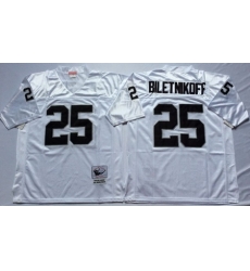 Raiders 25 Fred Biletnikoff White Throwback Jersey Raiders 25 Fred Biletnikoff White Throwback Jersey