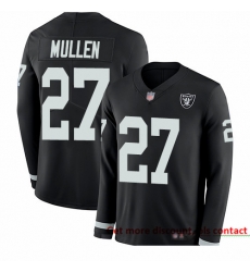 Raiders 27 Trayvon Mullen Black Team Color Men Stitched Football Limited Therma Long Sleeve Jersey Raiders 27 Trayvon Mullen Black Team Color Men Stitched Football Limited Therma Long Sleeve Jersey