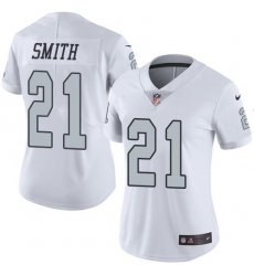 Nike Raiders #21 Sean Smith White Womens Stitched NFL Limited Rush Jersey Nike Raiders #21 Sean Smith White Womens Stitched NFL Limited Rush Jersey
