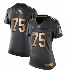 Nike Raiders #75 Howie Long Black Womens Stitched NFL Limited Gold Salute to Service Jersey Nike Raiders #75 Howie Long Black Womens Stitched NFL Limited Gold Salute to Service Jersey