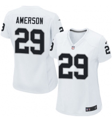 Oakland Raiders #29 David Amerson Womens White Jersey Oakland Raiders #29 David Amerson Womens White Jersey