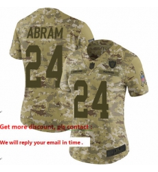 Raiders 24 Johnathan Abram Camo Women Stitched Football Limited 2018 Salute to Service Jersey Raiders 24 Johnathan Abram Camo Women Stitched Football Limited 2018 Salute to Service Jersey