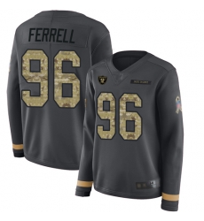 Raiders 96 Clelin Ferrell Anthracite Salute to Service Women Stitched Football Limited Therma Long Sleeve Jersey Raiders 96 Clelin Ferrell Anthracite Salute to Service Women Stitched Football Limited Therma Long Sleeve Jersey