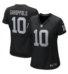 Women Las Vegas Raiders 10 Jimmy Garoppolo Black Stitched Game Jersey Women Las Vegas Raiders 10 Jimmy Garoppolo Black Stitched Game Jersey