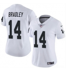 Women Las Vegas Raiders 14 Carter Bradley White Vapor Stitched Jersey Women Las Vegas Raiders 14 Carter Bradley White Vapor Stitched Jersey