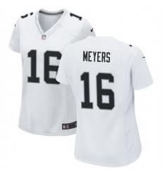 Women Las Vegas Raiders 16 Jakobi Meyers White Stitched Jersey Run Small Women Las Vegas Raiders 16 Jakobi Meyers White Stitched Jersey Run Small