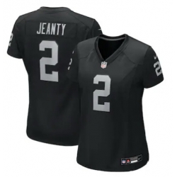 Women Las Vegas Raiders 2 Ashton Jeanty  Black 2025 F U S E  Vapor Stitched Football Jersey