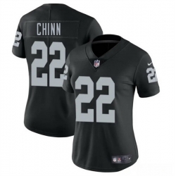 Women Las Vegas Raiders 22 Jeremy Chinn Black 2025 Vapor Stitched Jersey