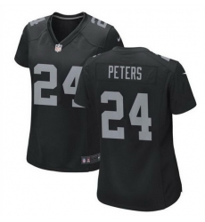 Women Las Vegas Raiders 24 Marcus Peters Black Stitched Jersey Run Small Women Las Vegas Raiders 24 Marcus Peters Black Stitched Jersey Run Small