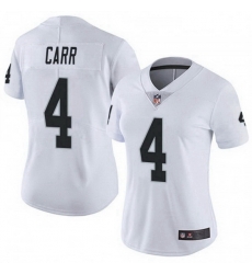 Women Las Vegas Raiders 4 Derek Carr White Vapor Untouchable Limited Jersey Women Las Vegas Raiders 4 Derek Carr White Vapor Untouchable Limited Jersey